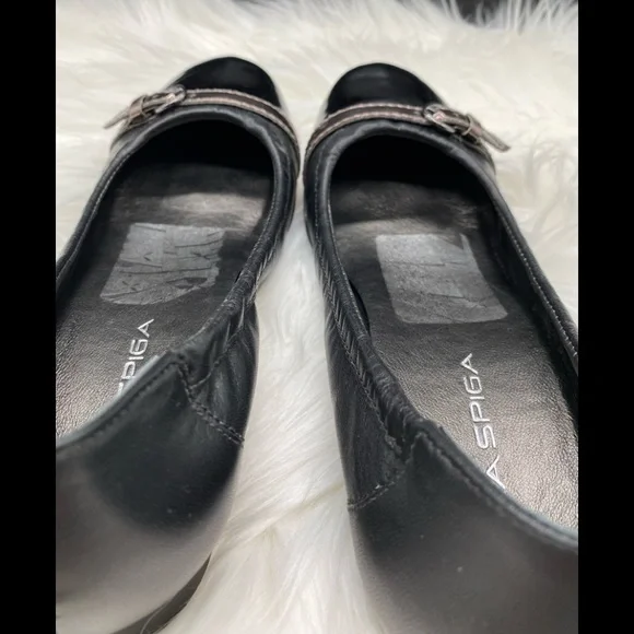 LAST CHANCE Via Spiga Black Ballet Style Flats, 8 - Picture 6 of 9